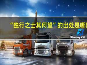 “独行之士其何望”的出处是哪里