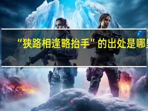 “狭路相逢略抬手”的出处是哪里