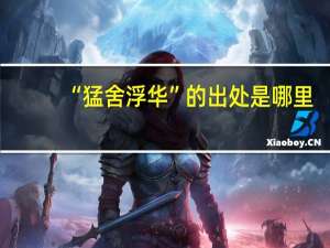 “猛舍浮华”的出处是哪里