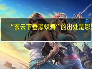 “玄云下垂黑蛟舞”的出处是哪里