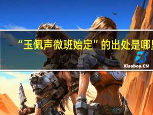 “玉佩声微班始定”的出处是哪里