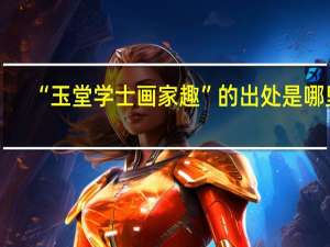 “玉堂学士画家趣”的出处是哪里