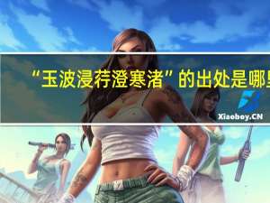 “玉波浸荇澄寒渚”的出处是哪里