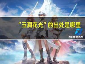 “玉洞花光”的出处是哪里