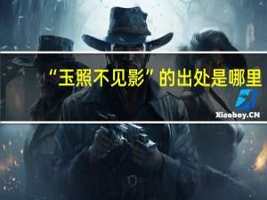 “玉照不见影”的出处是哪里