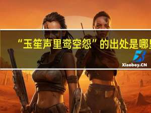 “玉笙声里鸾空怨”的出处是哪里