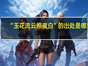 “玉花流云照夜白”的出处是哪里