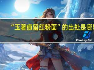 “玉著痕留红粉面”的出处是哪里