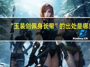 “玉装剑佩身长带”的出处是哪里