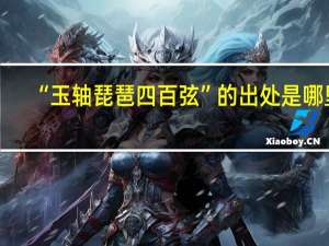 “玉轴琵琶四百弦”的出处是哪里
