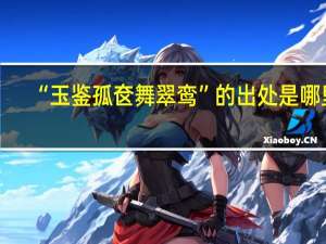 “玉鉴孤奁舞翠鸾”的出处是哪里