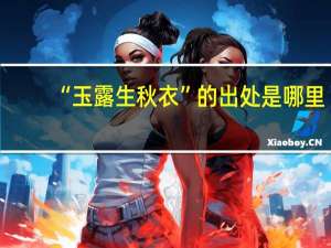 “玉露生秋衣”的出处是哪里