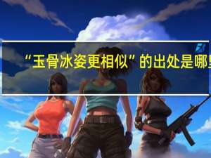 “玉骨冰姿更相似”的出处是哪里