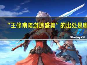 “王修甫陪游追盛美”的出处是哪里