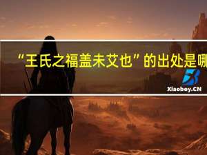 “王氏之福盖未艾也”的出处是哪里