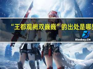 “王都观阙双巍巍”的出处是哪里