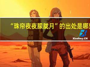 “珠帘夜夜朦胧月”的出处是哪里