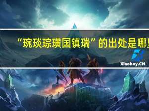 “琬琰琮璜国镇瑞”的出处是哪里