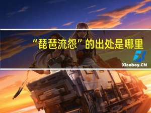 “琵琶流怨”的出处是哪里
