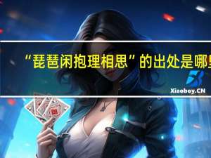 “琵琶闲抱理相思”的出处是哪里