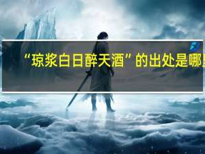 “琼浆白日醉天酒”的出处是哪里