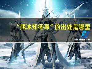 “瓶冰知冬寒”的出处是哪里