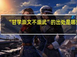 “甘学崇文不崇武”的出处是哪里