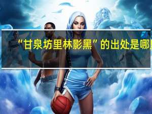 “甘泉坊里林影黑”的出处是哪里