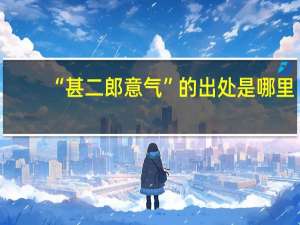 “甚二郎意气”的出处是哪里