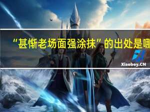“甚惭老场面强涂抹”的出处是哪里