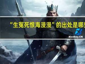 “生冤死恨海漫漫”的出处是哪里