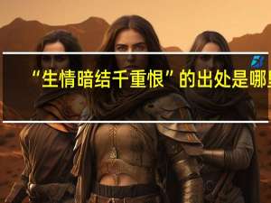 “生情暗结千重恨”的出处是哪里