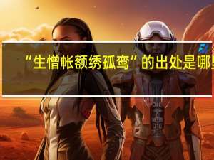 “生憎帐额绣孤鸾”的出处是哪里