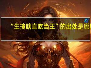 “生擒瞎直吃当王”的出处是哪里