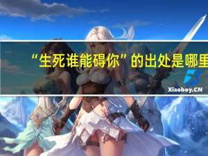 “生死谁能碍你”的出处是哪里