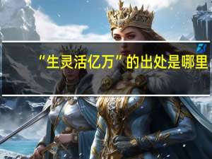 “生灵活亿万”的出处是哪里