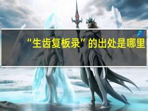 “生齿复板录”的出处是哪里