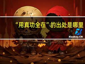 “用真功全在”的出处是哪里