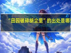 “田园破碎胡尘里”的出处是哪里