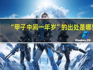 “甲子中间一年岁”的出处是哪里