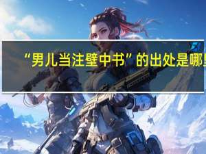 “男儿当注壁中书”的出处是哪里