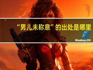 “男儿未称意”的出处是哪里