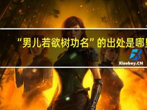 “男儿若欲树功名”的出处是哪里