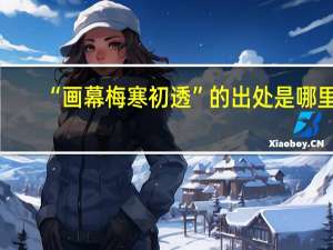 “画幕梅寒初透”的出处是哪里