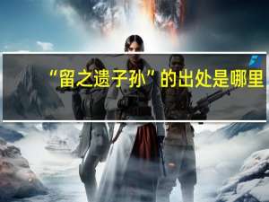 “留之遗子孙”的出处是哪里