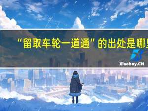“留取车轮一道通”的出处是哪里