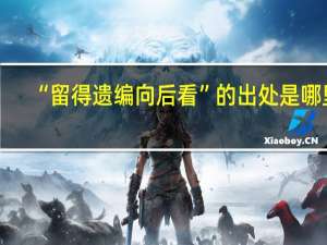 “留得遗编向后看”的出处是哪里