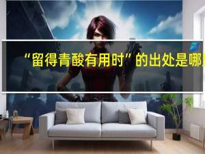 “留得青酸有用时”的出处是哪里