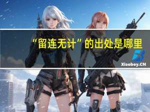 “留连无计”的出处是哪里