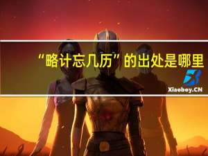 “略计忘几历”的出处是哪里